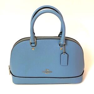 COACH Mini Sierra Cornflower Blue Satchel Purse with Shoulder Strap
